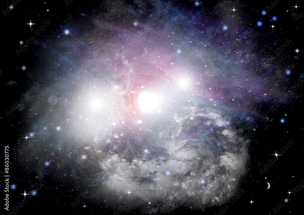 Fototapeta premium Star field in space and a nebulae