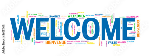"WELCOME" Tag Cloud translated into many languages