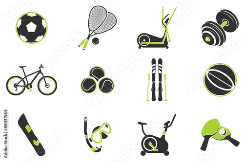 Sport equipment symbols