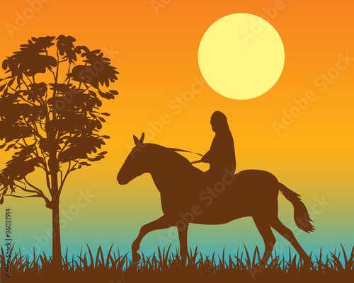 Horseman on
