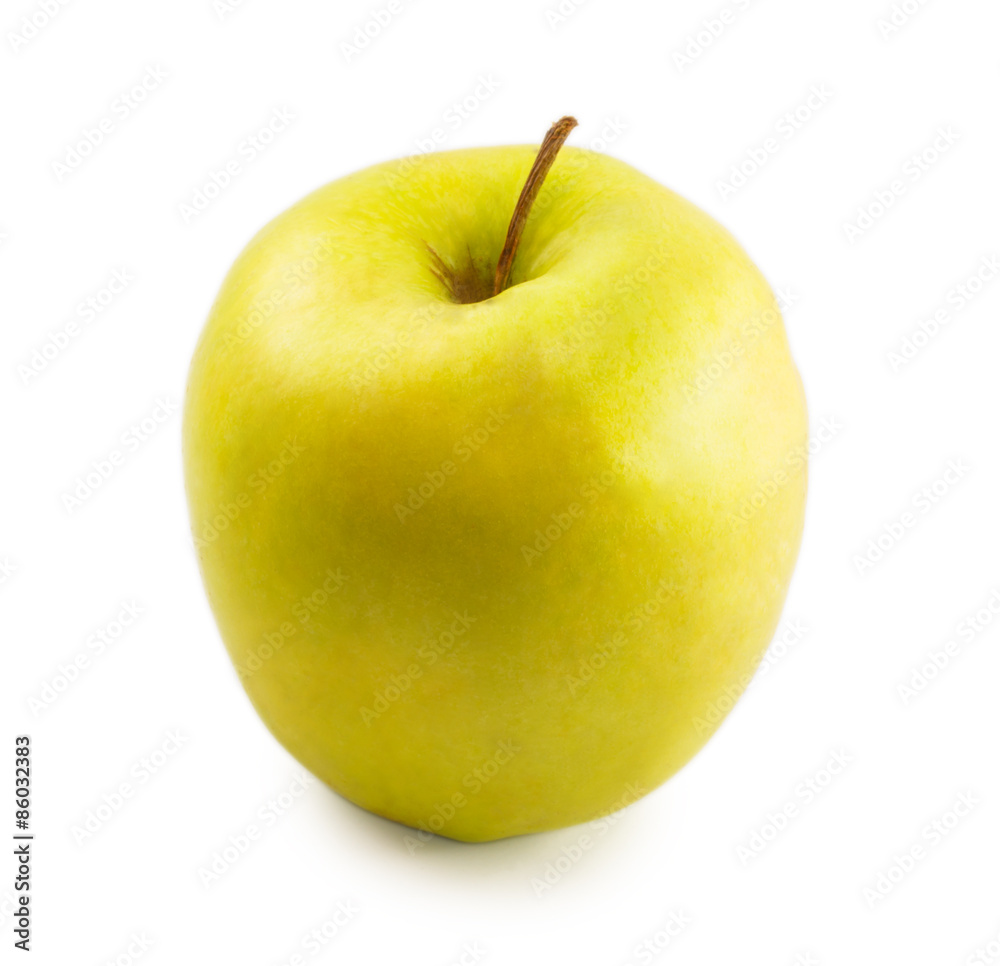 yellow apple isolated on a white background