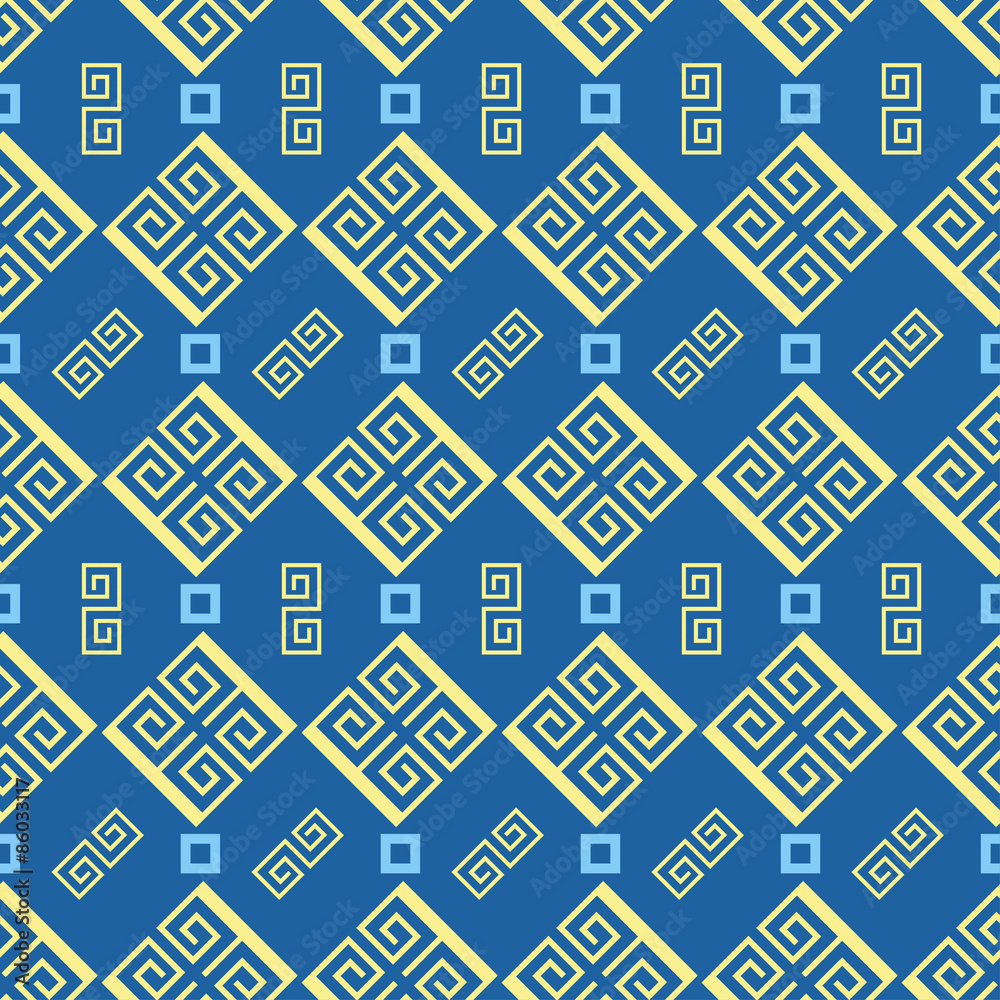 Graphical seamless pattern on blue background Graphical seamless pattern on blue background