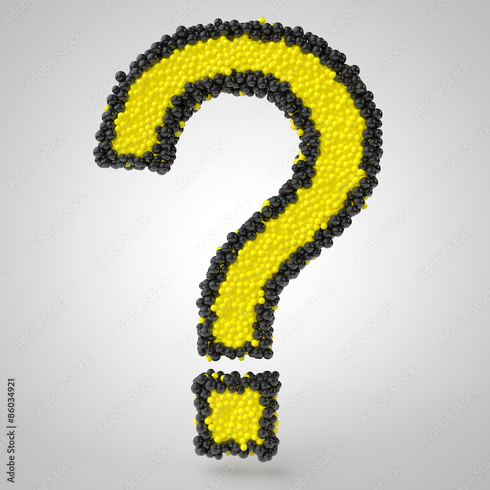 3d question mark made of balls 3d question mark made of balls