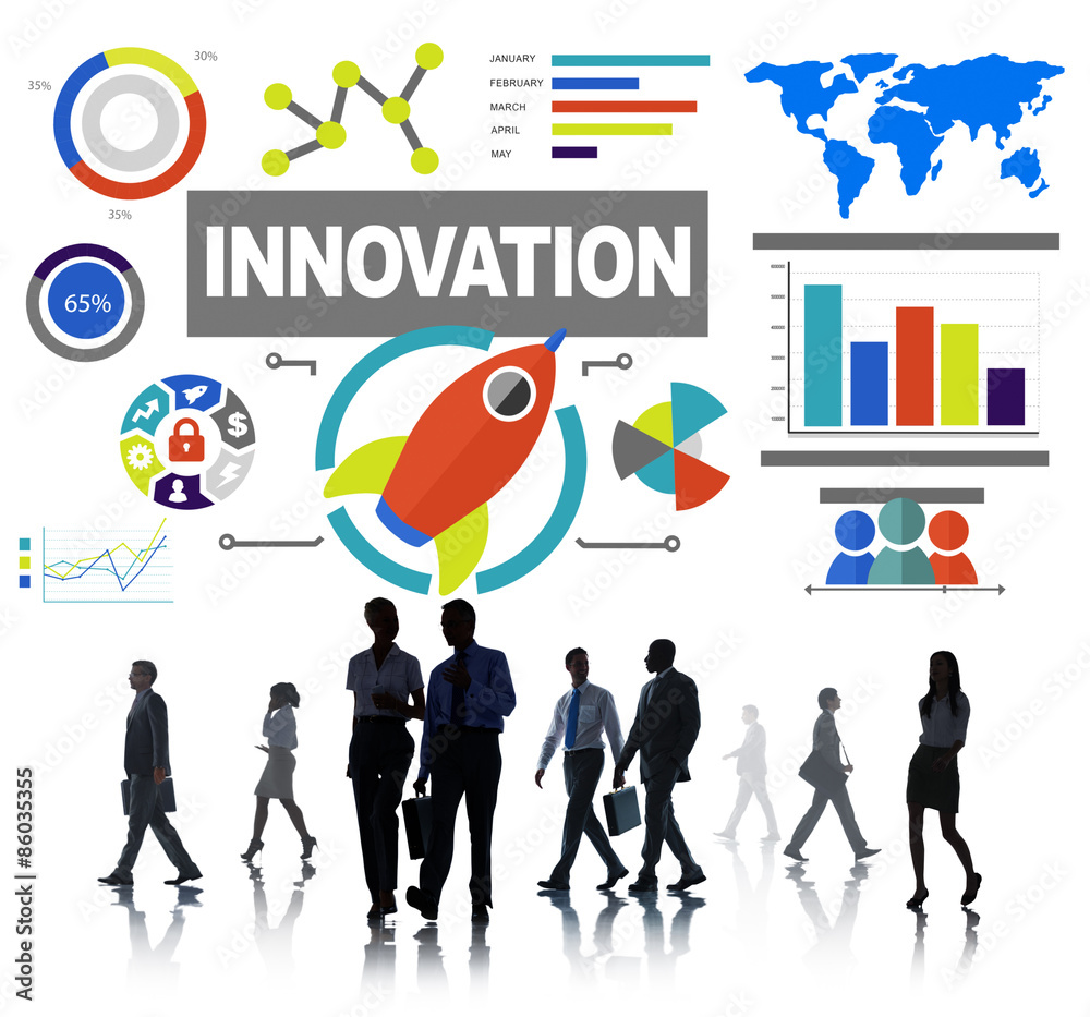 Obraz premium Business People Commuter Creativity Growth Success Innovation Co