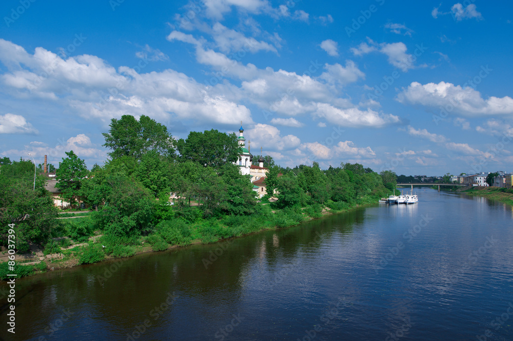 river in the old town Vologda