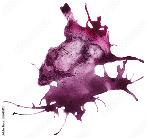 Unusual traced vector watercolor splatter. 