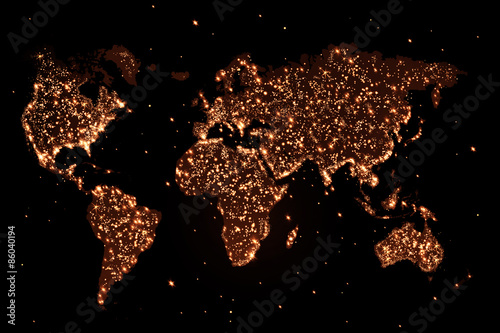 Night view on earth - abstract illustration photo