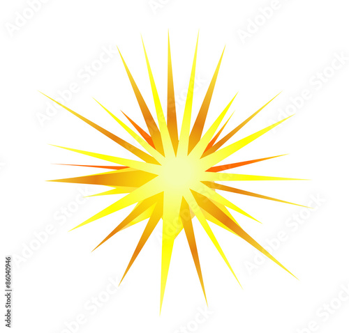 explosion, blast symbol element vector illustration