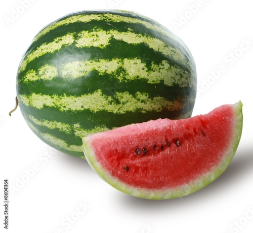 Watermelon, Fruit, Isolated.