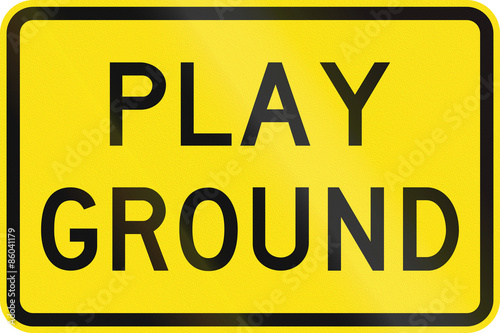 An Australian warning traffic sign - Playground, old version