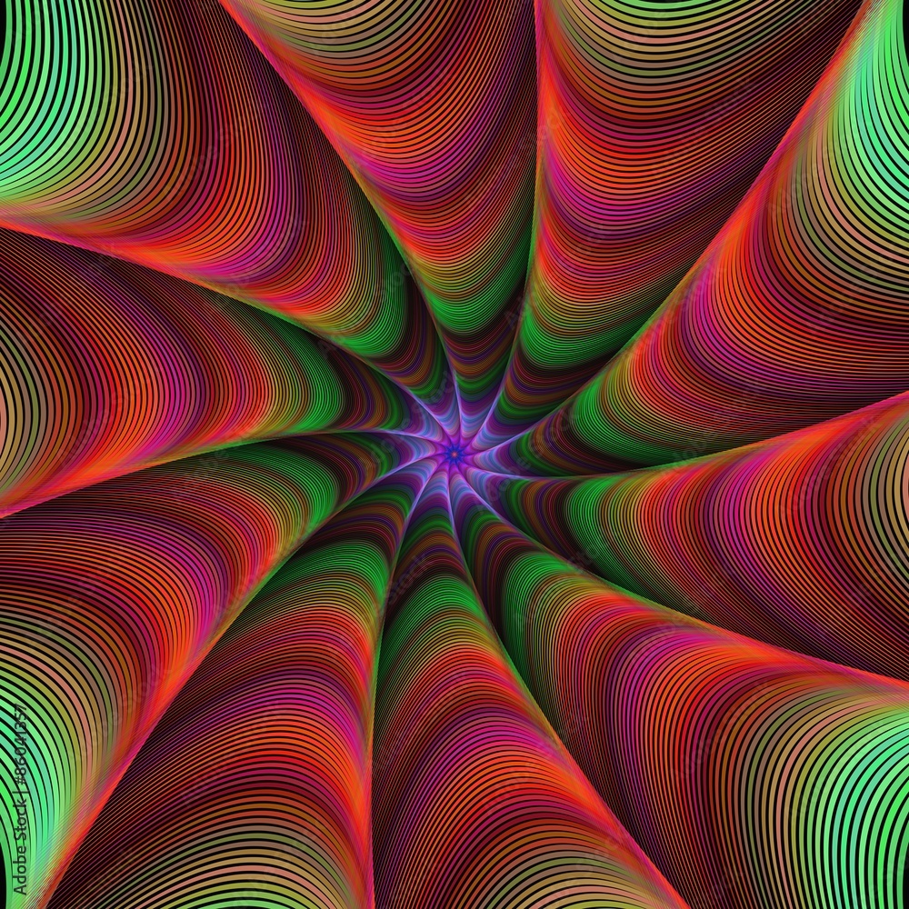 Colorful fractal ornament background