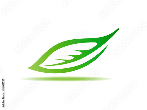 gren leaf symbol sign vector icon