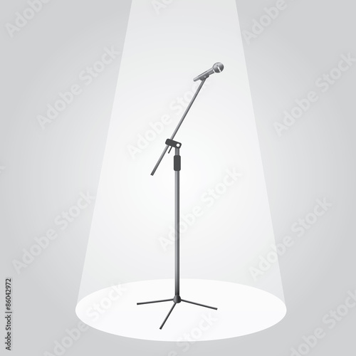The microphone on the stage