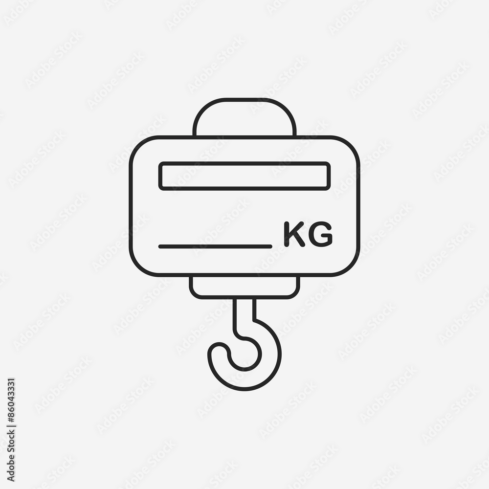 weight machine line icon weight machine line icon