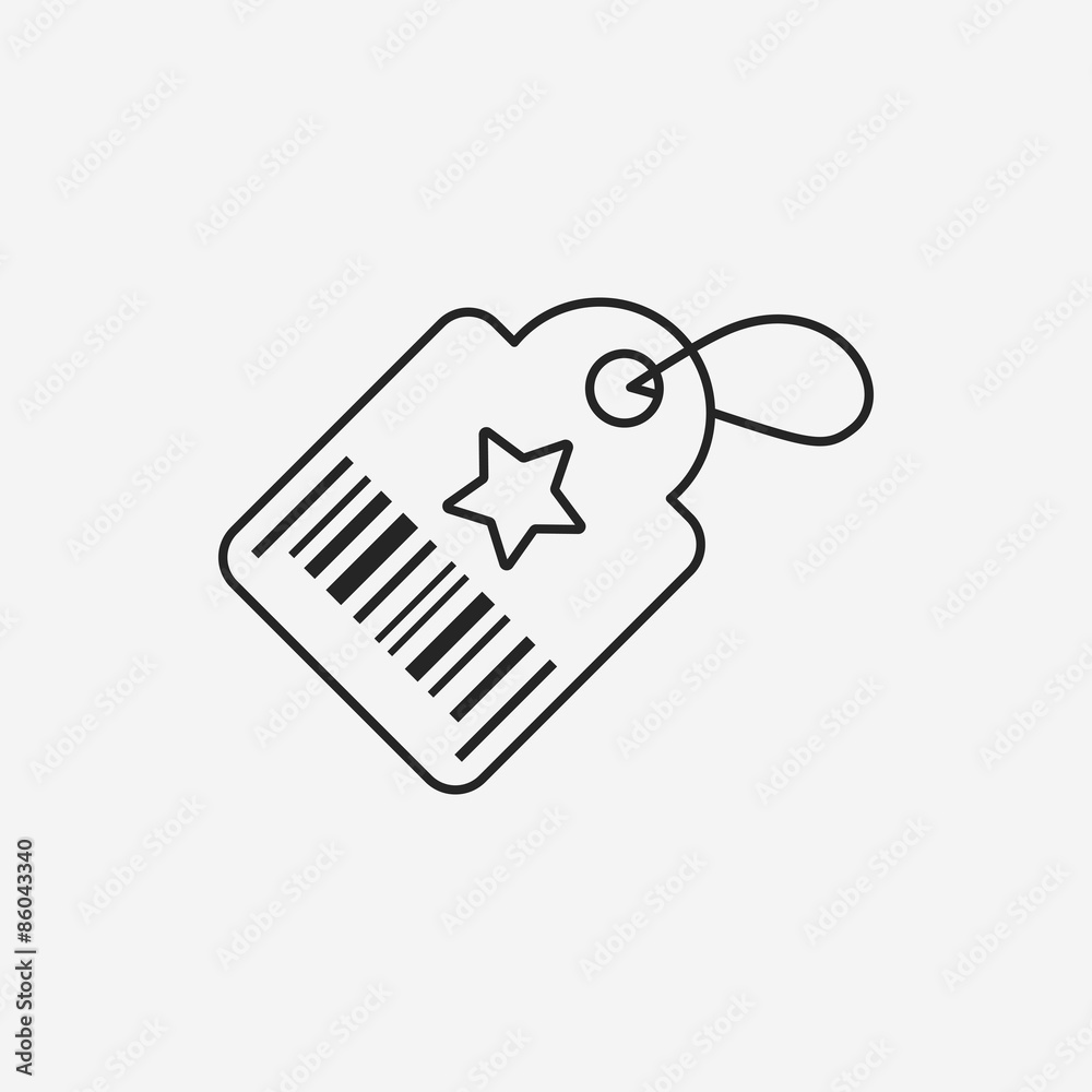 Barcode Label line icon Barcode Label line icon