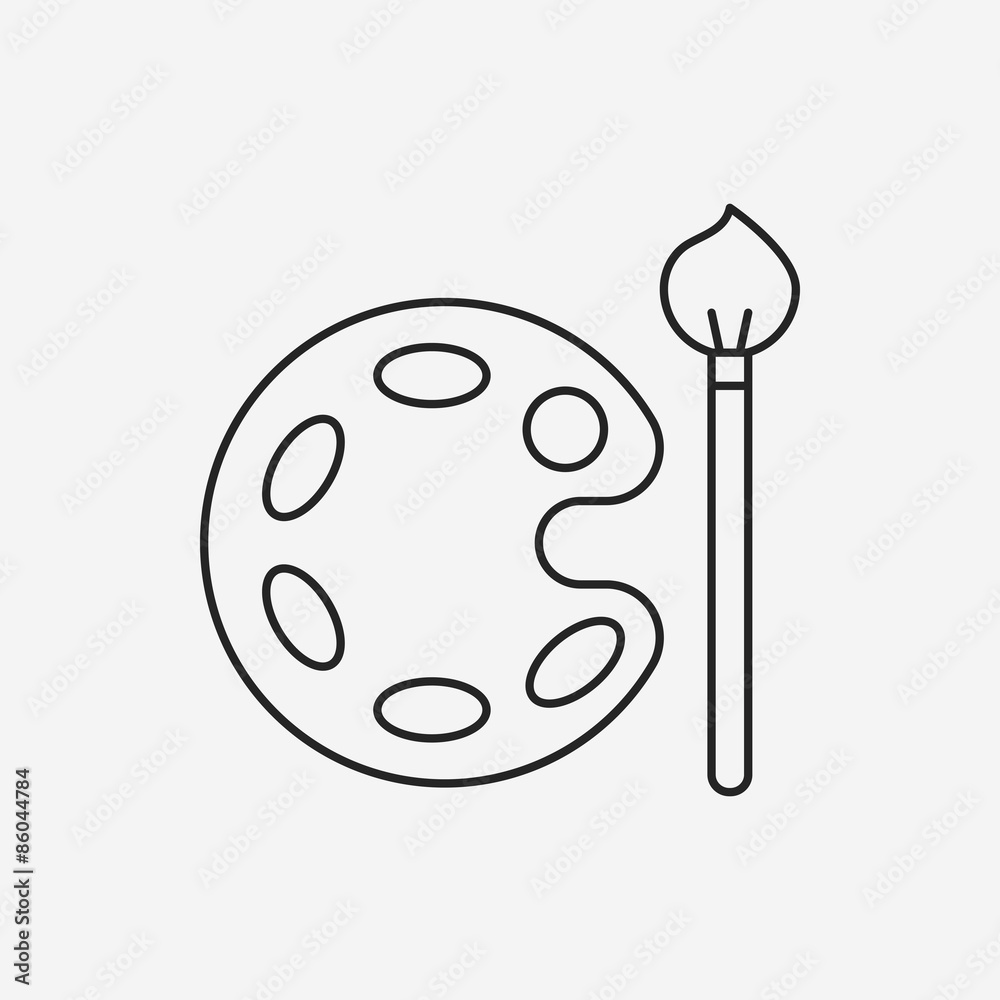 Obraz premium Palette line icon