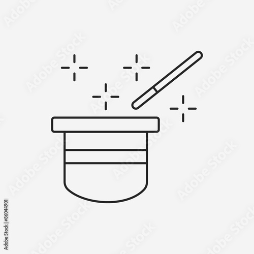 magic trick line icon