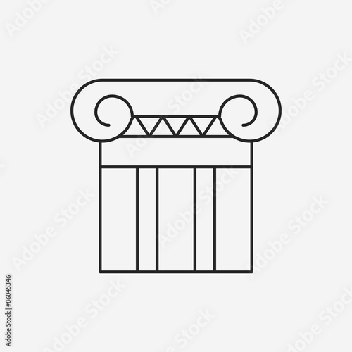 Architectural sculpture line icon