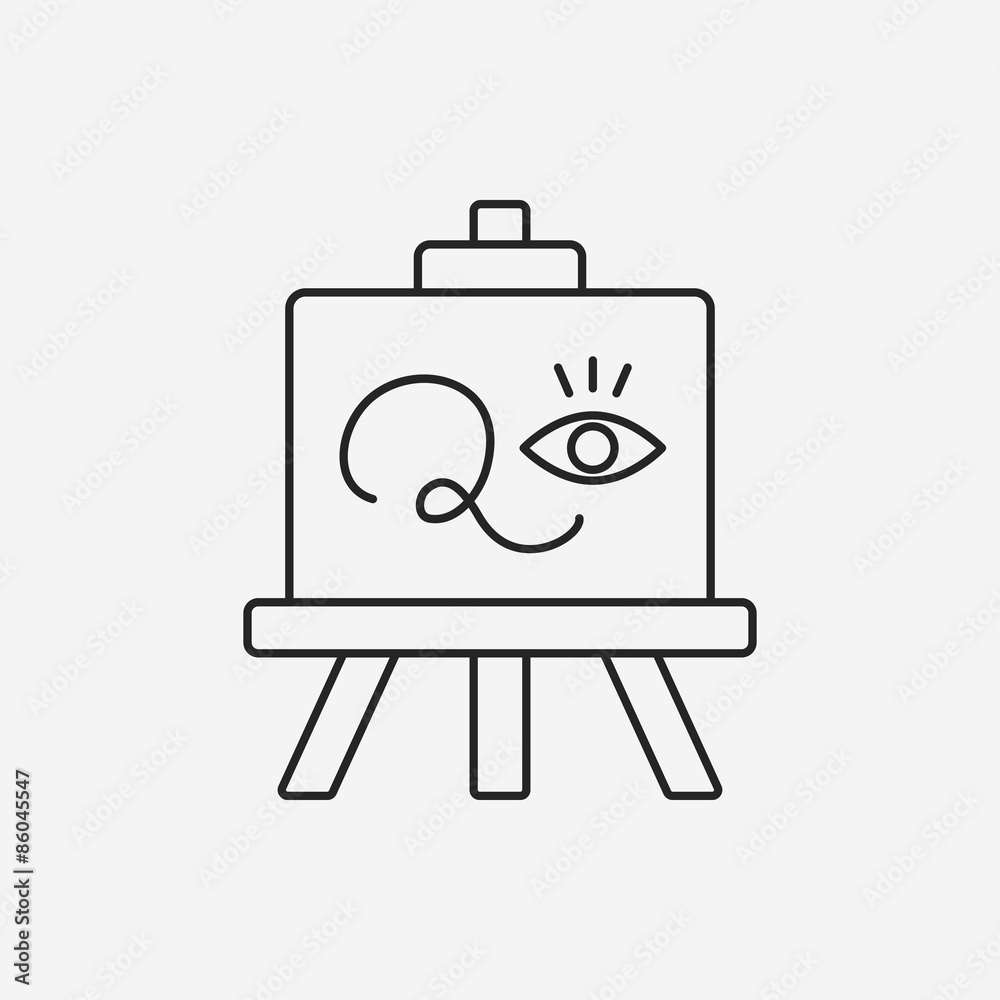 painting artwork line icon