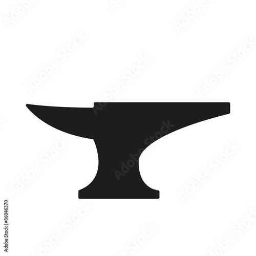 The anvil icon. Smith and forge, blacksmith symbol. Flat