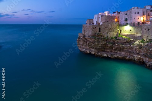 Polignano a Mare: long exposure night shoot sea view