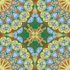 Fotobehang Marokkaanse tegels patronen Abstract patroon in warme tinten  © Sayanny