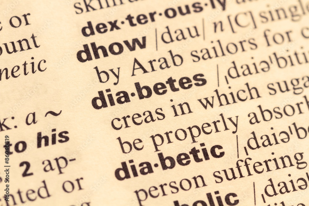 Diabetes, Healthcare And Medicine, Dictionary. Diabetes, Healthcare And Medicine, Dictionary.