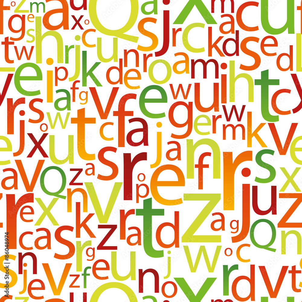 Seamless pattern with alphabet letters Seamless pattern with alphabet letters