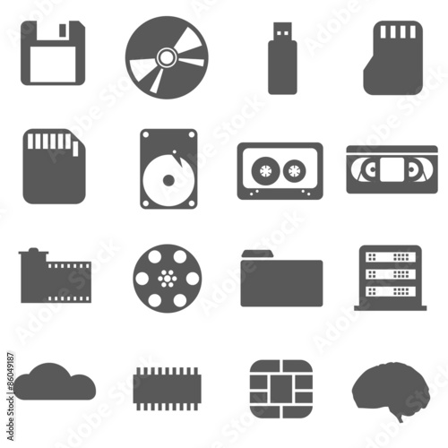 Data storage set Icon