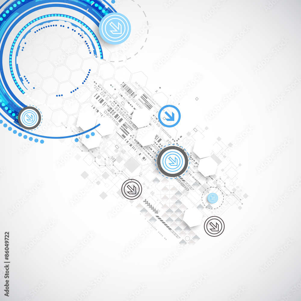 Abstract blue business science or technology background.