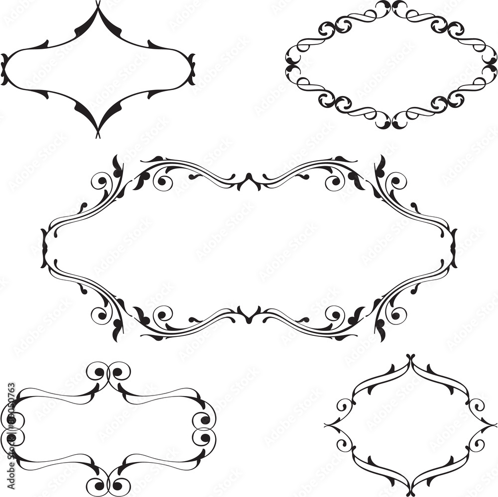 Baroque vintage frame set