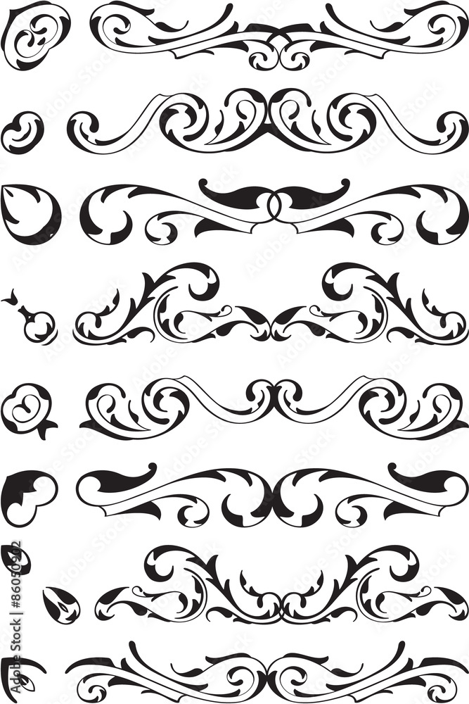 Divide victorian design brush set Divide victorian design brush set