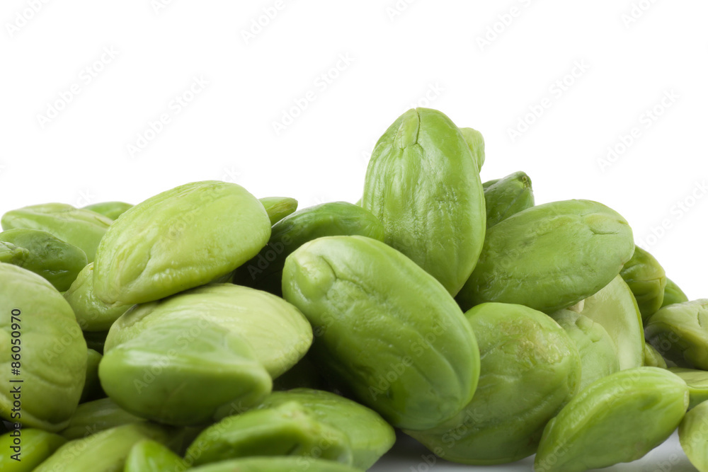 Petai, Bitter Beans isolated on a white background. Petai, Bitter Beans isolated on a white background.