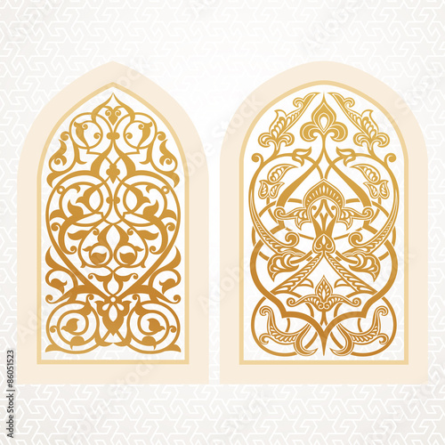 Vector windows in arabic style