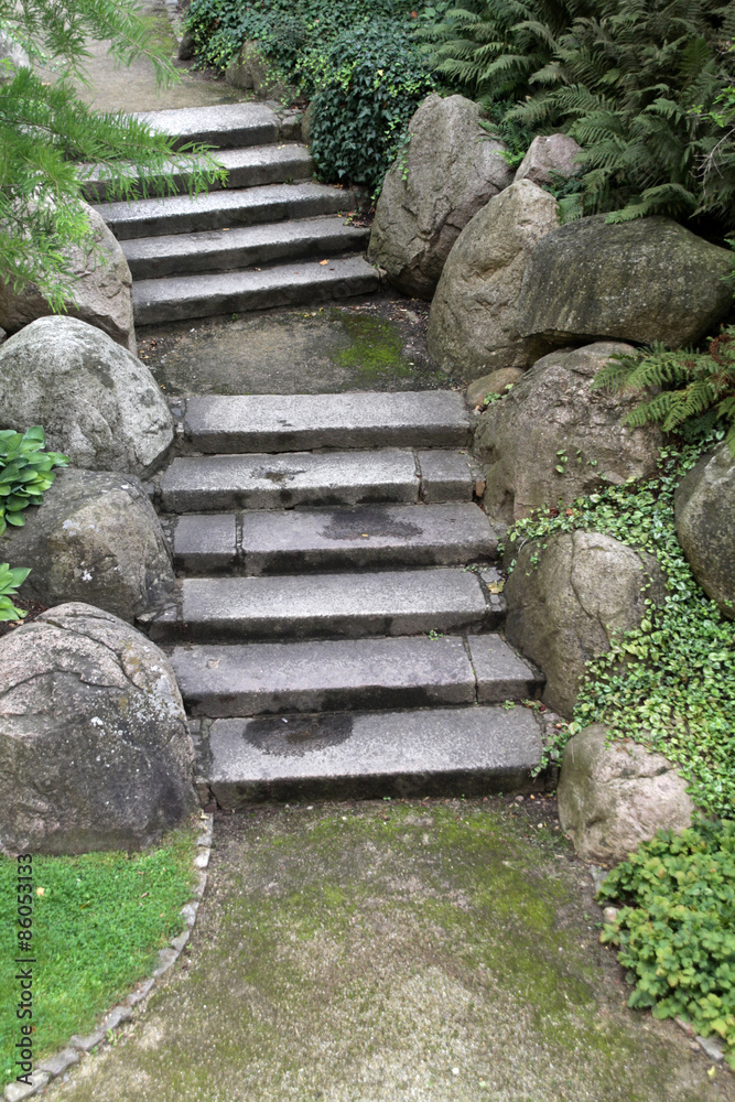 Treppe im Schweriner Schlossgarten Treppe im Schweriner Schlossgarten