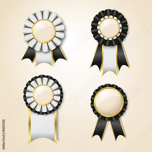 Set of vector prize ribbons
