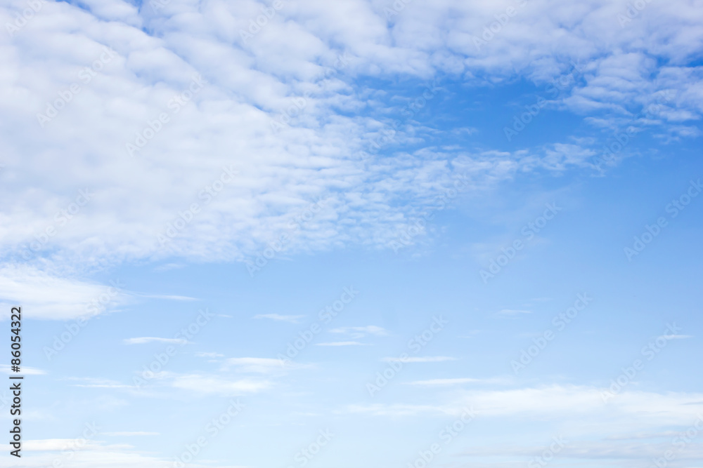 clouds in the blue sky background