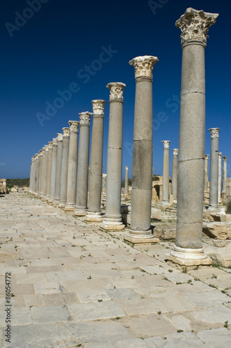Le rovine di Leptis Magna in Libia 