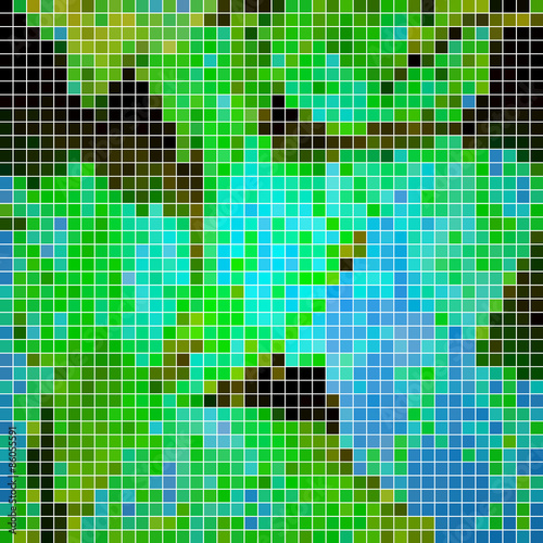 abstract square pixel mosaic background