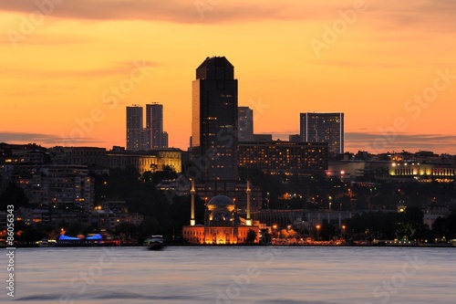 Night in Istanbul. Kabatas - Dolmabahce, Turkey