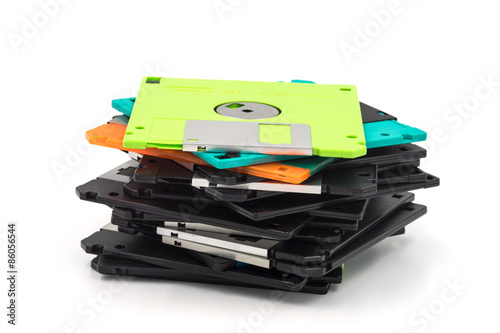 Floppy disk isolated on white background.