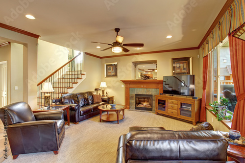 beautiful living room with decor.