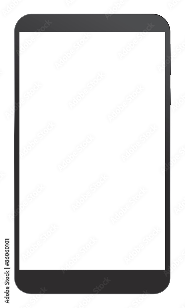 Touch screen cell phone with white screen.