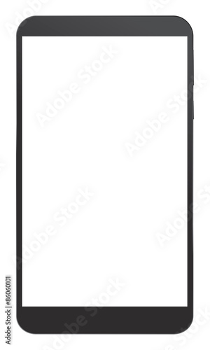 Touch screen cell phone with white screen.