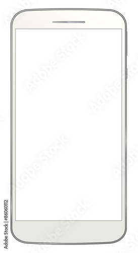 Touch screen cell phone with white screen.