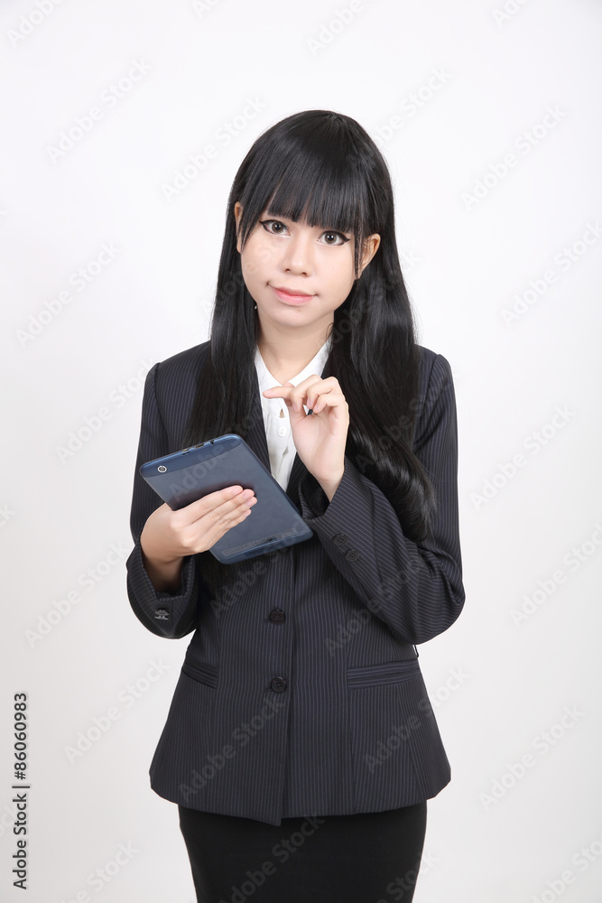 asian business woman isolated in white background asian business woman isolated in white background