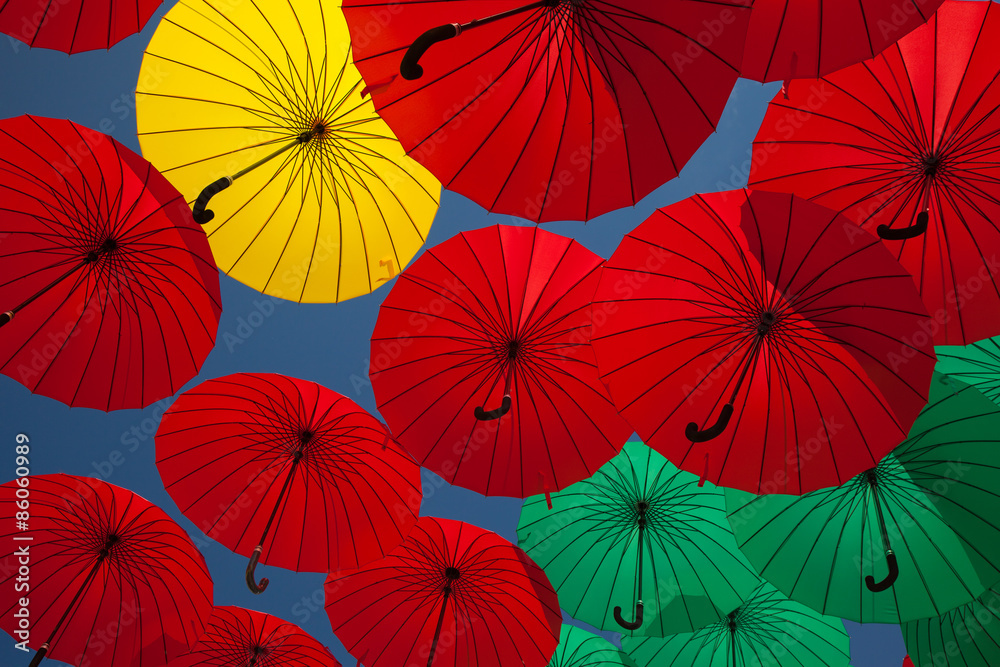 Obraz premium Background colorful umbrella