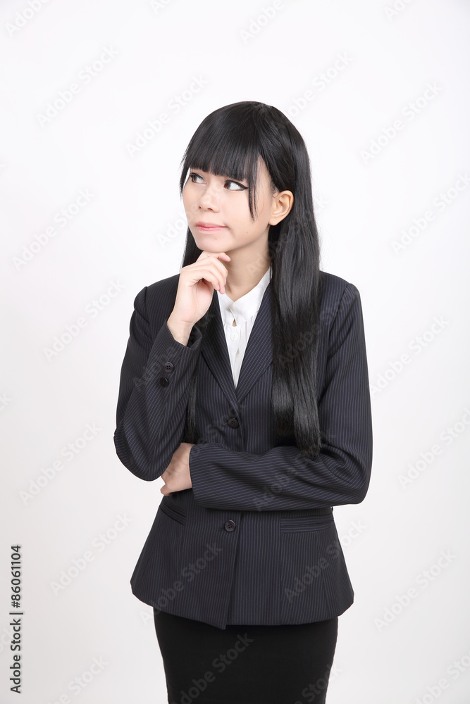 asian business woman isolated in white background asian business woman isolated in white background