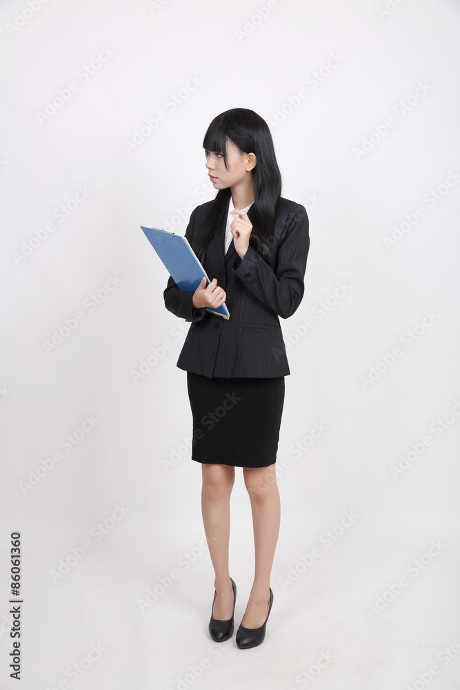 asian business woman isolated in white background asian business woman isolated in white background