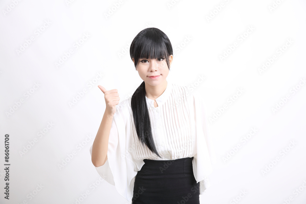 asian business woman isolated in white background asian business woman isolated in white background